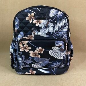 Quilted Floral Insulated‎ Mini Backpack Tropical Leaves Kids Bag GUC *FLAW